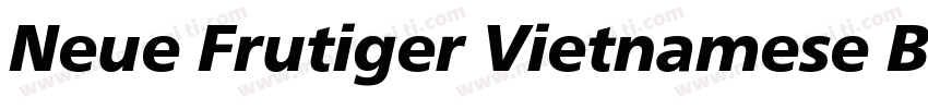 Neue Frutiger Vietnamese Bd字体转换